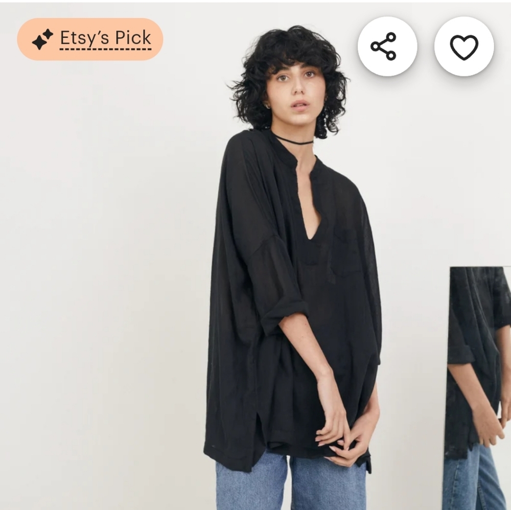 Cotton kaftan blouse